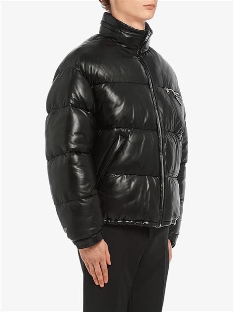 prada leather puffer jacket